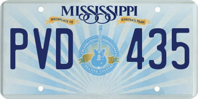 MS license plate PVD435