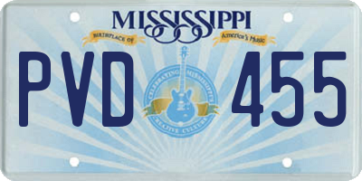 MS license plate PVD455