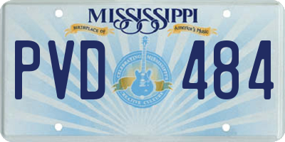 MS license plate PVD484