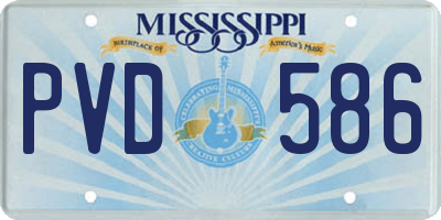 MS license plate PVD586