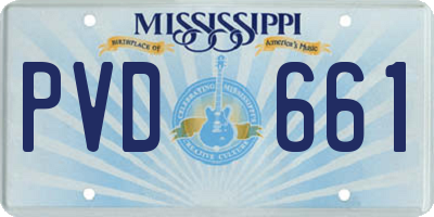 MS license plate PVD661