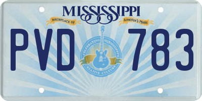 MS license plate PVD783