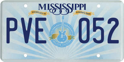 MS license plate PVE052