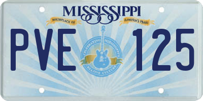 MS license plate PVE125