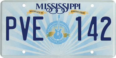 MS license plate PVE142