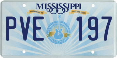 MS license plate PVE197