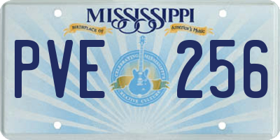 MS license plate PVE256