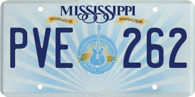 MS license plate PVE262