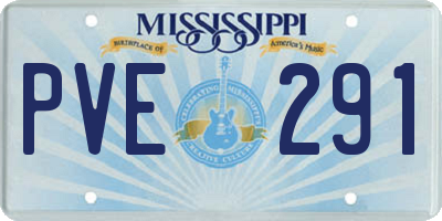 MS license plate PVE291