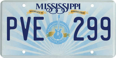 MS license plate PVE299