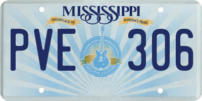 MS license plate PVE306