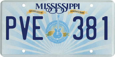 MS license plate PVE381