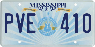 MS license plate PVE410