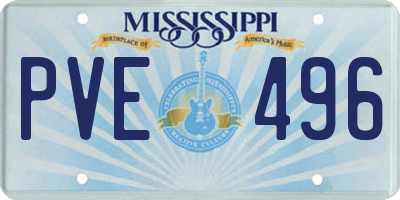 MS license plate PVE496