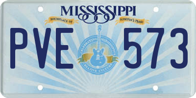 MS license plate PVE573