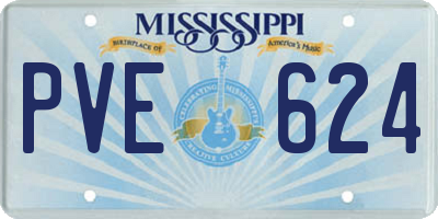 MS license plate PVE624
