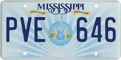 MS license plate PVE646