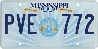 MS license plate PVE772