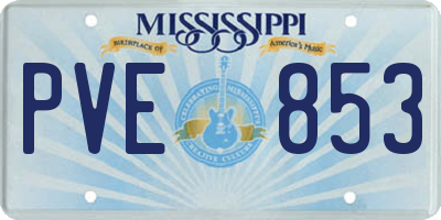 MS license plate PVE853