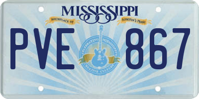 MS license plate PVE867