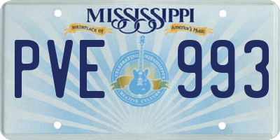 MS license plate PVE993