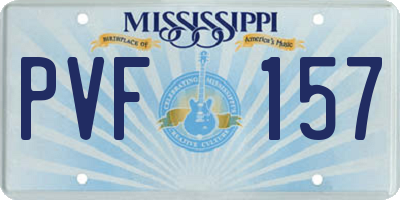 MS license plate PVF157