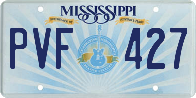 MS license plate PVF427