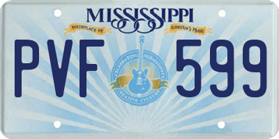 MS license plate PVF599