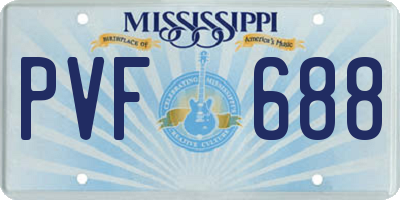 MS license plate PVF688