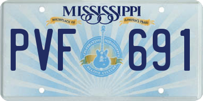 MS license plate PVF691