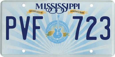 MS license plate PVF723
