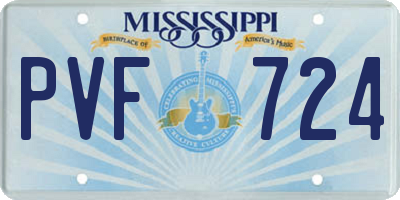 MS license plate PVF724