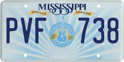 MS license plate PVF738