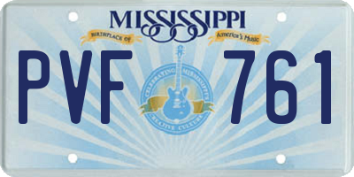 MS license plate PVF761