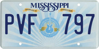 MS license plate PVF797