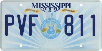 MS license plate PVF811