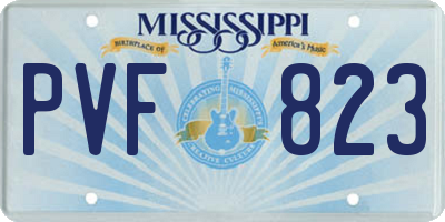 MS license plate PVF823