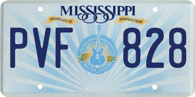 MS license plate PVF828