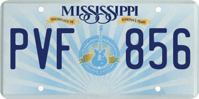 MS license plate PVF856