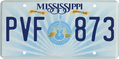 MS license plate PVF873