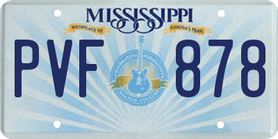 MS license plate PVF878