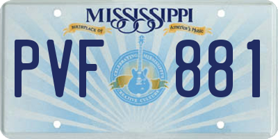 MS license plate PVF881
