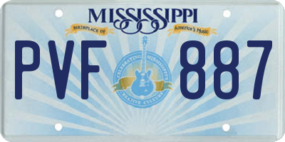 MS license plate PVF887