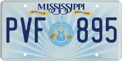 MS license plate PVF895