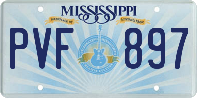 MS license plate PVF897