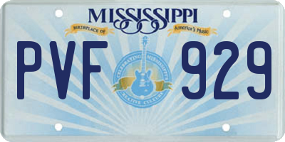 MS license plate PVF929