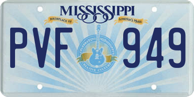 MS license plate PVF949