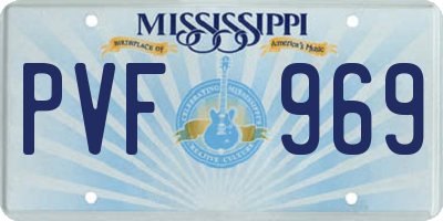 MS license plate PVF969