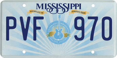 MS license plate PVF970