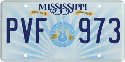MS license plate PVF973
